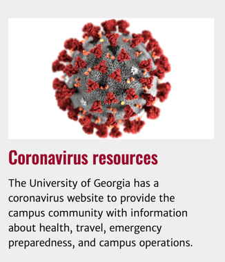 The University of Georgia created a coronavirus section on their website using Omni CMS to address concerns about the virus.